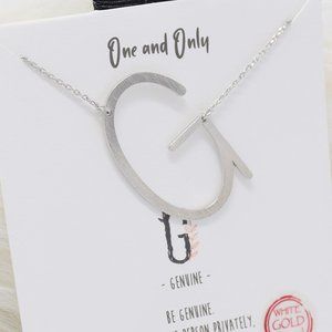 Sideways Initial " G "One and Only Necklaces - SV
